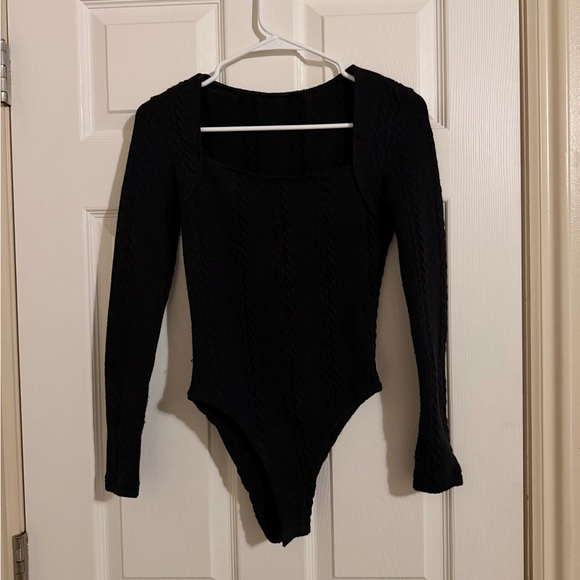SHEIN Chiquease Square Neck Cable Knit Bodysuit - Picture 4 of 6